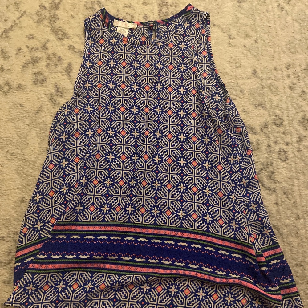 Patterned dressy tank top